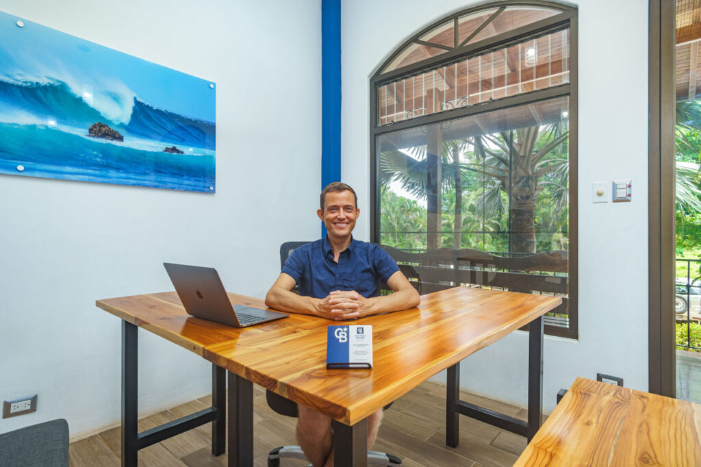 about costa rica matt showing him behind his desk in his office