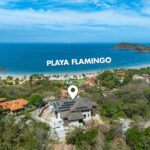 guanacaste real estate in playa flamingo showing luxury home by beach