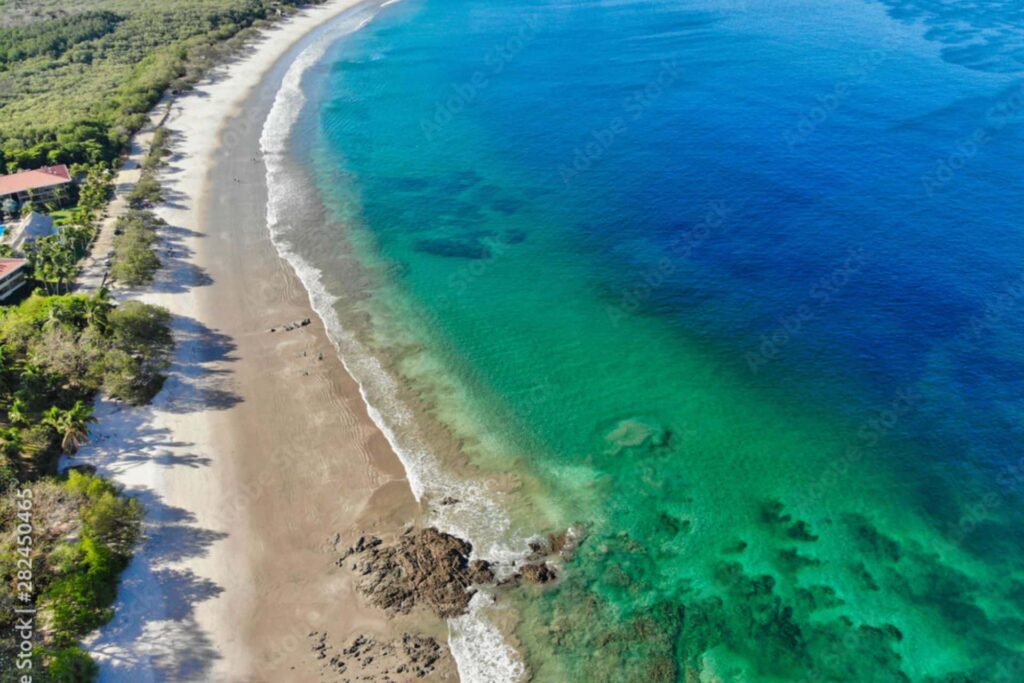 playa flamingo real estate beachfront aerial view